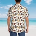 thumbnail image 4 of Balery Guitar Camisas hawaianas de manga corta para hombre, camisas playeras de corte holgado, camisas de vacaciones con botones,Medium, 4 of 7