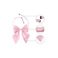 thumbnail image 3 of INSPIRE CHIC Women's Adjustable Solid Color Pre-tied Bowknot Uniform Bow Tie Pink, 3 of 5