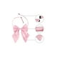 thumbnail image 3 of Corbata de moño preatado ajustable de color sólido para mujeres INSPIRE CHIC en rosa, 3 of 5