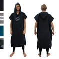 thumbnail image 1 of Thick Microfiber Surf Poncho (Wetsuit Changing Robe/Towel) [Choose Color] (Black), 1 of 5