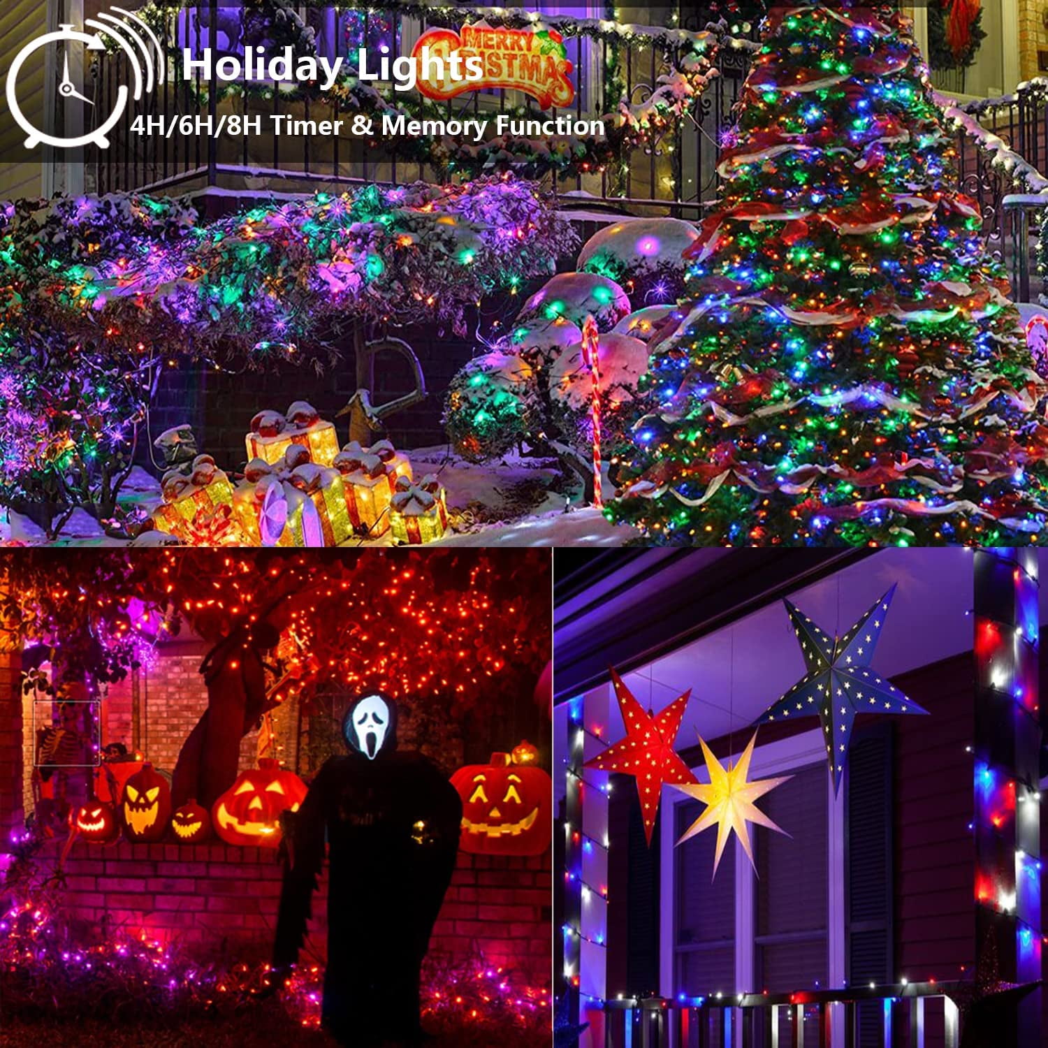 BrizLabs Christmas Lights, 180ft 500 LED Color Changing Christmas Ligh —  CHIMIYA
