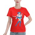 thumbnail image 1 of T-Shirt Basique à Manches Courtes pour Femmes Sailor Moon Mizuno Ami, 1 of 6