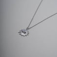 thumbnail image 4 of Mercie Sterling Silver Pendant Necklace, Rhodium Plated Silver Evil Eye Sunburst Jewellery, Cubic Zirconia Charm for Everyday Wear, 4 of 8