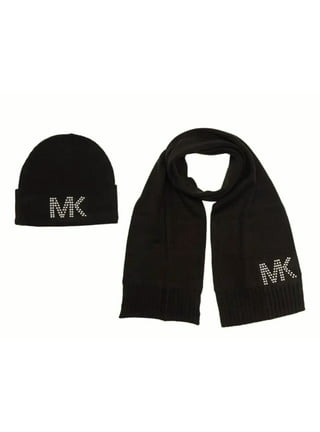 Michael Kors Women's Jetset Circle Logo Knit Scarf & Hat Set, Chocolate :  : Clothing, Shoes & Accessories