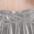 thumbnail image 6 of Girls Metallic Skater Skirt Sparkly Shiny Flared Pleated Mini Skirts High Waist A-Line Athletic Skort, 6 of 6