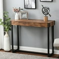thumbnail image 2 of Luxen Home WHIF1531 31.5 x 39.5 x 13.88 in. Engineered Wood & Metal Console Table, Red Oak, 2 of 5