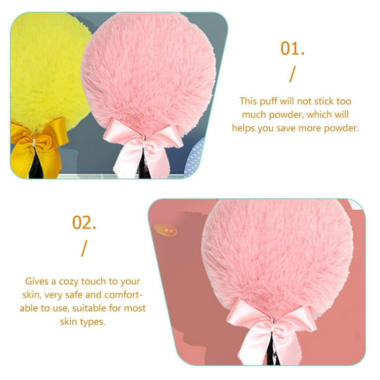 Homemaxs 2Pcs Powder Puff Face Makeup Powder Puffs for Loose Powder Mineral Powder Body Powder