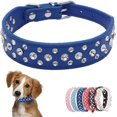 thumbnail image 1 of Small Dog Collar For Female Dogs, Bling Puppy Collar Faux Leather Fancy Diamond Crystal Glitter Pretty Jewel Rhinestone Cat Collars For XXS XS Small Medium Large Pet Girl Dogs,, 1 of 5