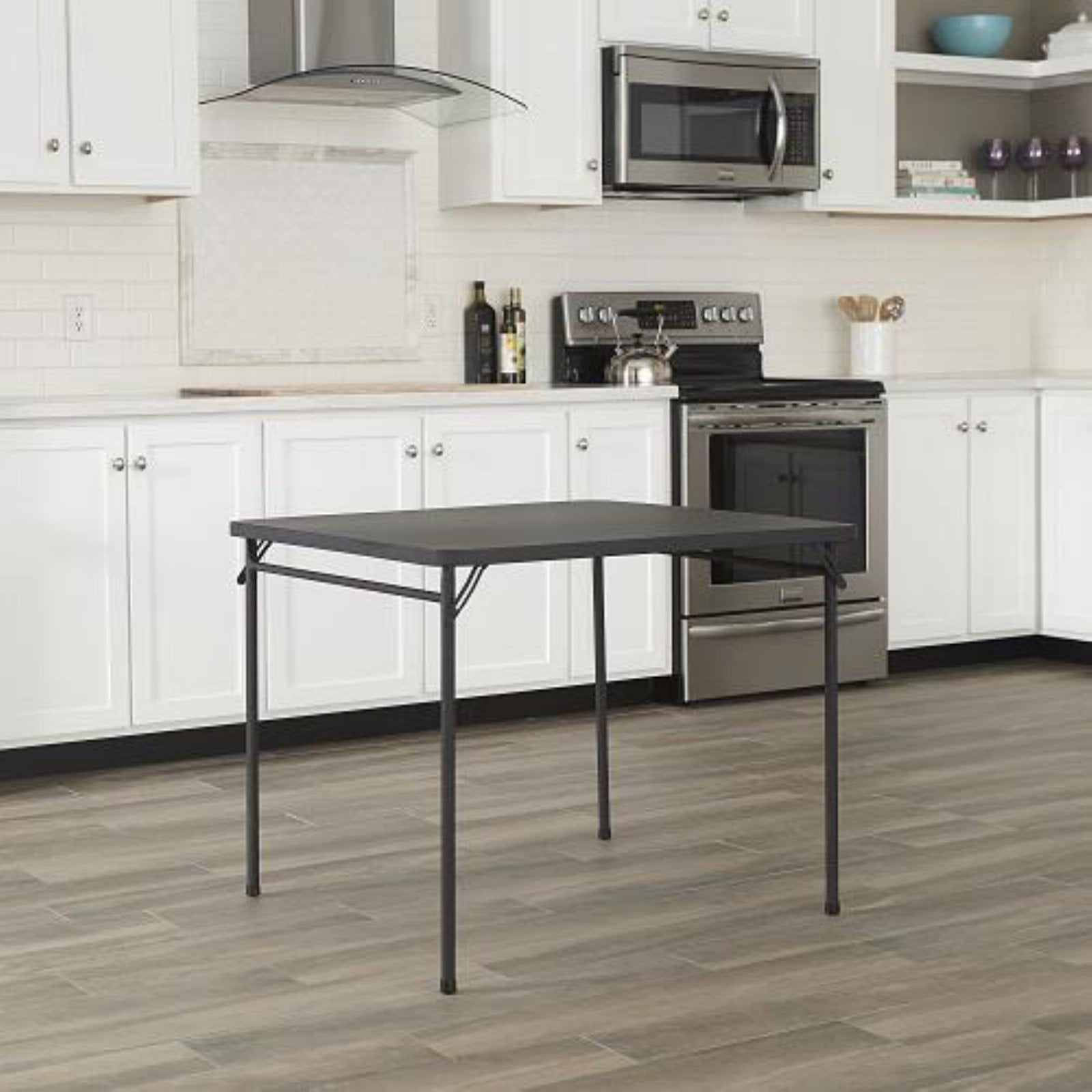 Lightweight 34 Resin Top Folding Table Flexible Plastic Black The Cosco 34 Resin Folding Table Is Lightweight And Easy To Carry Unfold It Kick Off Fun With A Versatile Designed