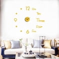 thumbnail image 2 of Reloj de pared grande sin marco 3D DIY, reloj de pared con espejo de pared dorado Zulema Reloj creativo de pared 3D, 2 of 7