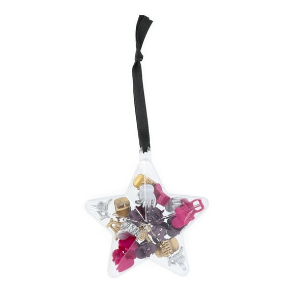 Wonder Nation Girls Star Ornament with Mini Claw Clips, 21 Piece, Multi