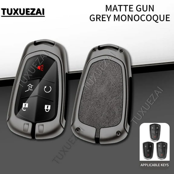 Zinc alloy leather Car Key Case Holder Shell For Cadillac A 3/4/5 buttons key case ESV Escalade XT5 XT6 SRX ATS CT5 CTS XTS