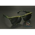 thumbnail image 4 of BURBERRY BE4434F 412587 Check Green Dark Grey 57 mm Men's Sunglasses, 4 of 6