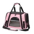 thumbnail image 4 of Bolsa de transporte para mascotas, transpirable, para viajes, para gatitos, cachorros y perros pequeños. Rosa, 4 of 8