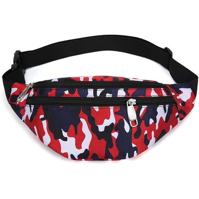 Sac Banane pour Hommes et Femmes, Sacs Banane Imperméables à la Mode avec Ceinture Réglable, Sac Décontracté pour Voyage Sport Course.