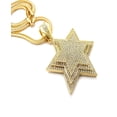 thumbnail image 3 of iJewelry2 Gold-tone Crystals Piled Stars of David Charm Pendant Franco Chain Necklace 30'', 3 of 5