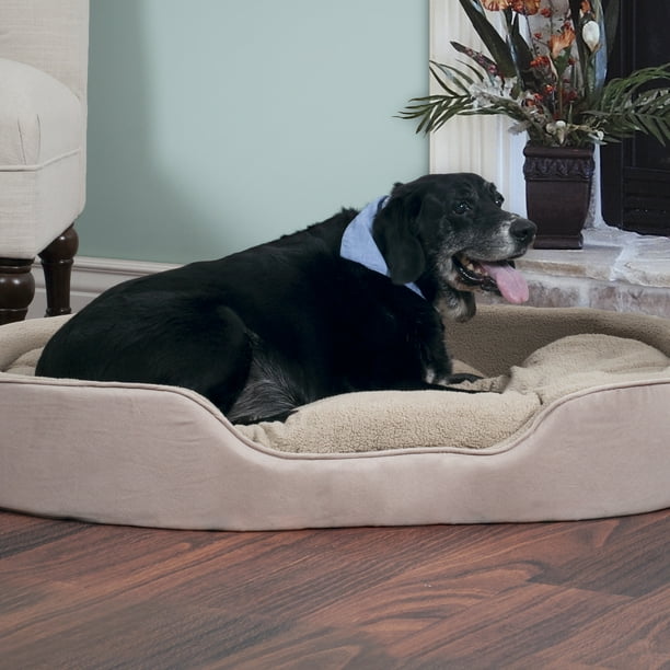PAW Cuddle Round Suede Terry Pet Bed