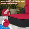 thumbnail image 3 of Vicamelia Patio Rattan Daybed, Wicker Daybed Lounger w/ Retractable Canopy, 2 Foldable Side Panels, Red, 3 of 8