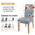 thumbnail image 6 of Dining Chair Covers 4 Pack with Floral Peony and Autumn Leaves Print Washable Polyester Stretch Slipcovers Removable Seat Protector for Country Farmhouse Style, 6 of 7