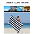 thumbnail image 5 of Navy Blue Grey Striped Towel Set of 3, Soft Microfiber Bath Towels, Hand Towel, Washcloths, Farmhouse Stripes Minimalist Quick-Dry Absorbent Towels for Bathroom Kitchen Hotel Beach Gym Spa, 5 of 7