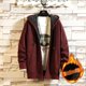 thumbnail image 4 of Chaqueta tipo suéter con capucha y manga larga con forro polar, informal, holgada, para otoño e invierno, de moda universitaria, de talla grande, 4 of 5