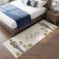 thumbnail image 4 of Hallway Runner Rug 2'x6', Father's Day Kitchen Runner Rugs Non-Slip Carpet Mats, Farmhouse Botanical Country Plants Beige Bedside Rugs Runners Washable Floor Carpet for Bathroom Laundry Room, 4 of 8