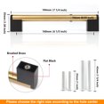 thumbnail image 3 of Fulgente 10 Pack Cabinet Handle 160mm Brushed Brass Gold and Black Bars Pulls for Kitchen Cabinets (Center To Center 6-1/5'' ) Golden Handles for Dresser Drawers Stainless Steel Hardware Wardrobe, 3 of 13