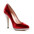 thumbnail image 2 of XYD Women Rhinestone Crystals Platform Slip-on Pumps Pointed Toe Stiletto Heels Elegant Formal Evening Shoes Size 14.5 Red, 2 of 4