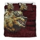 thumbnail image 1 of Juego de cama vikingo Fenrir sobre fondo de luna de sangre RLT12, 1 of 6