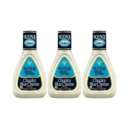 Ken's Steak House Chunky Blue Cheese Dressing (Pack of 3)