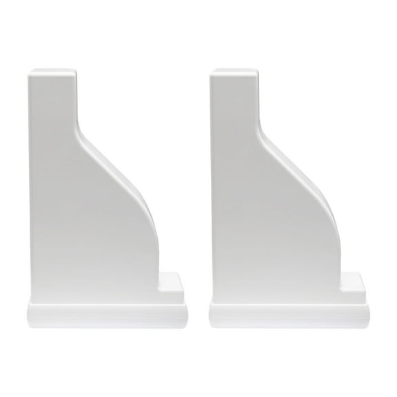 Plum Fittings Decorative White Vinyl Pergola End Cap 2"x 6" Rail (Pack of 4)