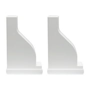 Plum Fittings Decorative White Vinyl Pergola End Cap 2"x 6" Rail (Pack of 4)