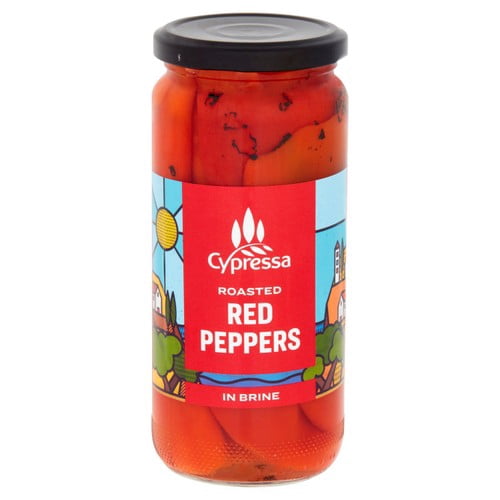 Cypressa Roasted Red Peppers 460g, British Import (Pack of 3)