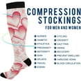 thumbnail image 4 of GZHJMY High Elasticity Compression Socks, High Knee Socks Adult Universal Leisure Relieve Fatigue,Valentine's Day Red Hearts Travel Daily with Running (1 Pair), 4 of 7