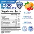 thumbnail image 3 of Vitamin B Complex Gummies - Extra Strength Super B Vitamin Gummy with Vitamin C, Immune Support for Men & Women - Energy and Brain Support Supplements with Folic Acid, Niacin, B6, B12 - 120 Gummies, 3 of 10
