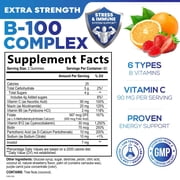 Vitamin B Complex Gummies - Extra Strength Super B Vitamin Gummy with Vitamin C, Immune Support for Men & Women - Energy and Brain Support Supplements with Folic Acid, Niacin, B6, B12 - 120 Gummies