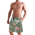 thumbnail image 6 of IAUYY Men's Quick-Dry Beach Shorts with All-Over Print - Lightweight Swim Trunks for Summer (S-XXL) Machine Washable,Pink Floral, 6 of 8