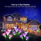 thumbnail image 4 of Paquete de 4 luces solares de jardín al aire libre impermeables multicolor cambiantes LED luces solares de flores con lirio más grande para patio, patio, camino, balcón, decoración, 4 of 5