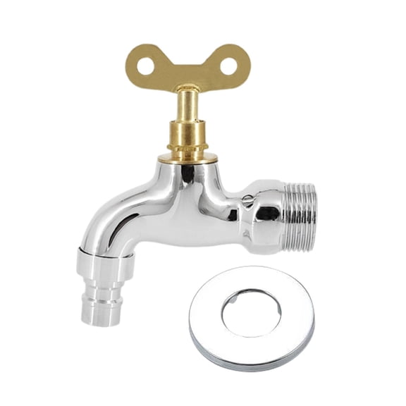 Fzaqwen Garden Tap Water Tap with Key Security System Outdoor Faucet Lockable Faucet for 6Points 10.5x9x2.5cm