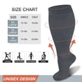 thumbnail image 6 of 3 Pairs Medical Sport Plus Size Compression Socks - 20-30mmhg Graduated Knee-High Support for Men & Women, Ideal for Soccer, Running, and Nurses, 6 of 6