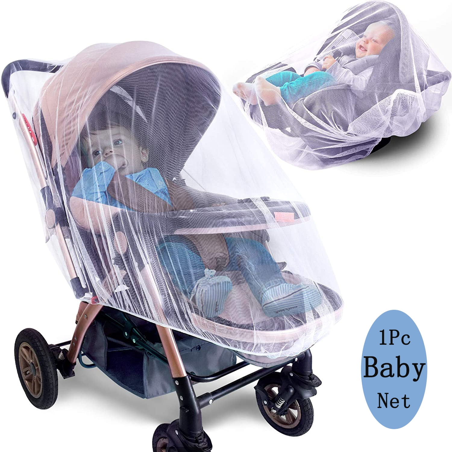 Universal Pram Mosquito Net Buggy Stroller Pushchair Bug Insect Car Seat Mesh SP 