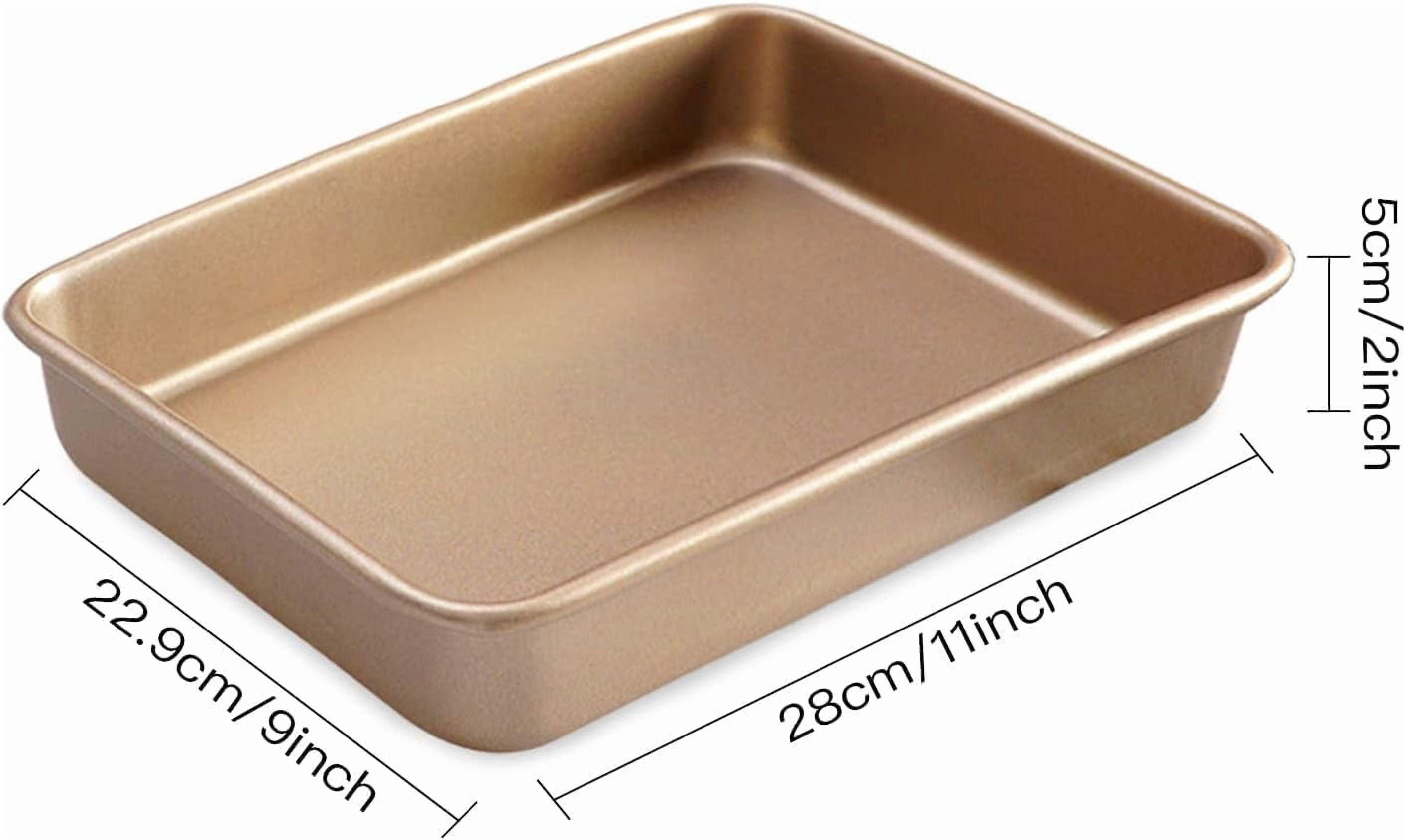 Baking Sheet Pans 11 x 9 x 2" 2-Pack Bakeware for Cookies Brownies Cakes Bread