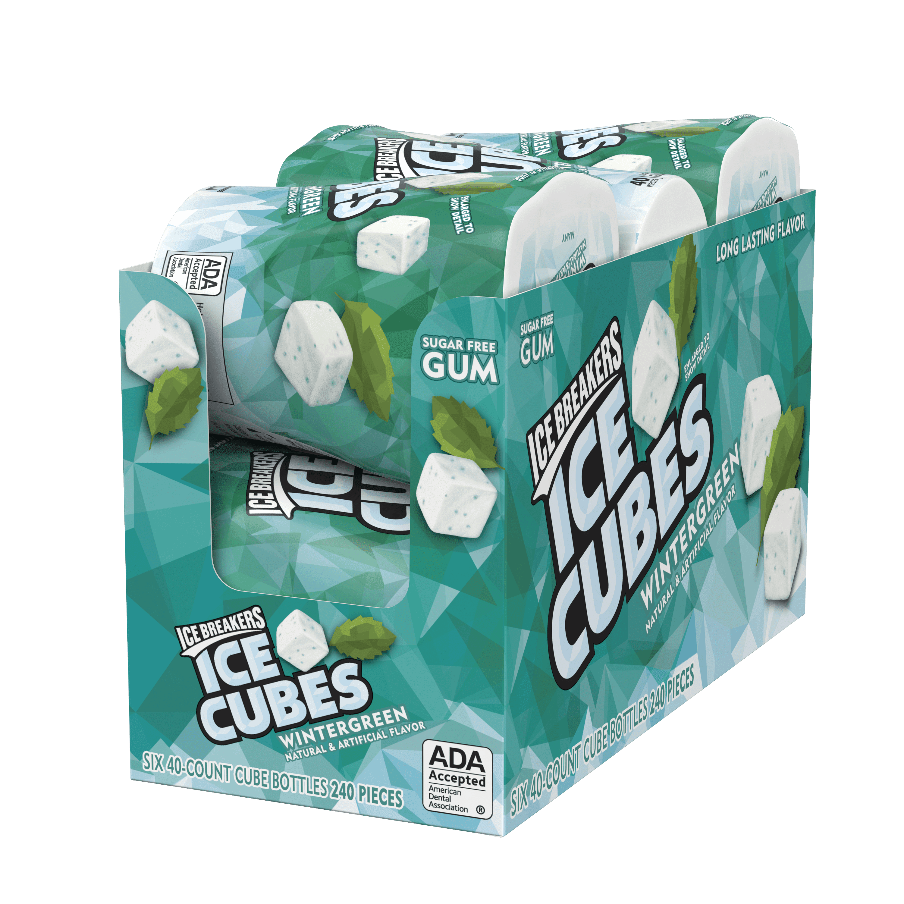 Ice Breakers Ice Cubes, Wintergreen Gum, 3.24 Oz., 6 Ct.