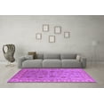 thumbnail image 3 of Ahgly Company Indoor Square Oriental Purple Industrial Area Rugs, 4' Square, 3 of 4