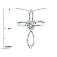 thumbnail image 2 of Star K� 14k Gold Infinity Love Cross with Simulated Emerald Heart Stone Pendant Necklace, 2 of 9