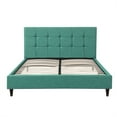 thumbnail image 6 of AC Pacific California King Modern Upholstered Square Stitched Platform Bed, Blue, 6 of 7