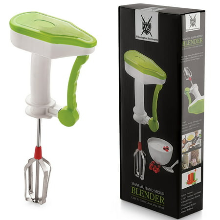 Manual Hand Mixer Blender by Wilmington Steelwares, Power Free, Easy To Use, Grip & (Best Way To Use Hand Grips)
