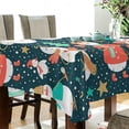 thumbnail image 3 of 60"x120" Christmas Snowman Tablecloth, Waterproof Washable Polyester Square Table Cover, Durable Tablecloth for Kitchen Dining Table Party Decor, 3 of 7
