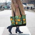 thumbnail image 4 of FORMRS Canvas Laptop Tote Bag for Women with 15.6" Computer Compartments Shoulder Handbag, Orange Tree Pattern, 4 of 7
