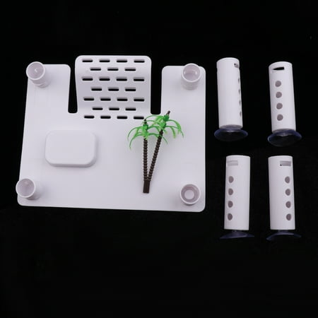 Tree Decorative Reptile Turtle Floating Pier, Basking& Climbing Platform Ramp Ladder Dock Aquarium Fish Tank Decor